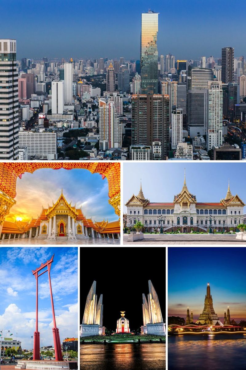 Tempel-Skyline von Bangkok
